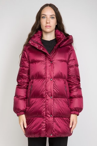 Anorak largo con capucha - Burdeos