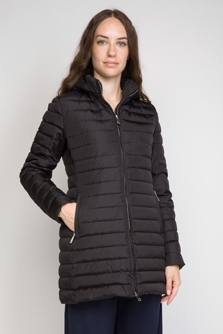 Anorak largo con capucha - Negro