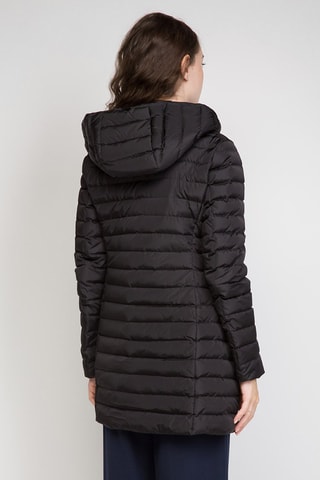 Anorak largo con capucha - Negro