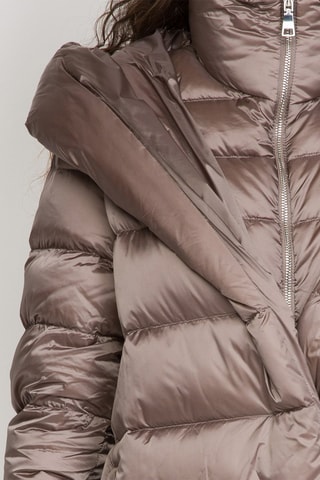 Anorak largo con capucha - Malva