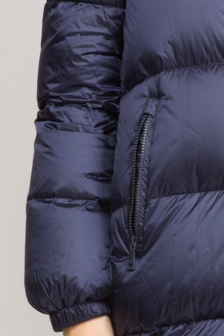 Doudoune longue à capuche - Bleu marine