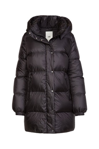 Anorak largo con capucha - Negro