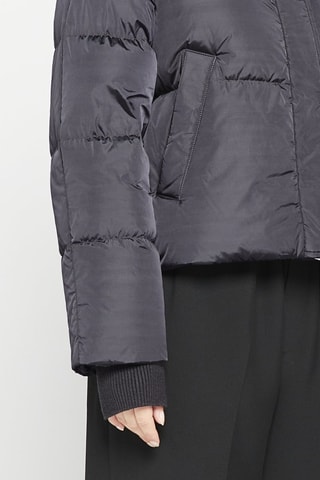 Anorak corto con capucha - Antracita