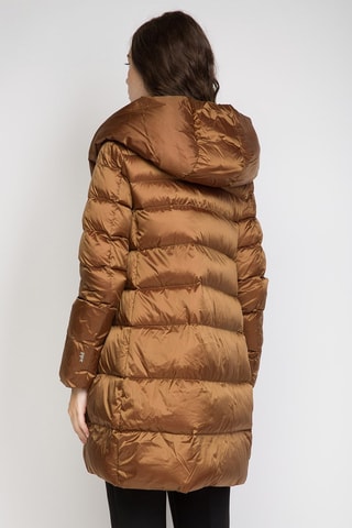 Anorak largo con capucha - Marrón