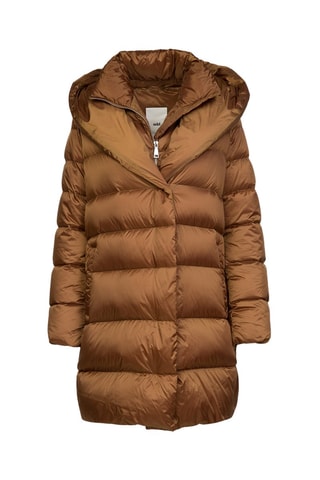 Anorak largo con capucha - Marrón