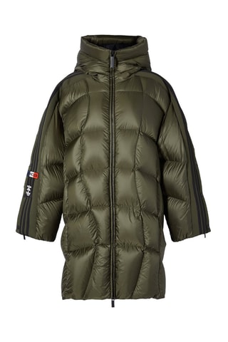 Anorak largo con capucha Moncler x Adidas Originals - Verde
