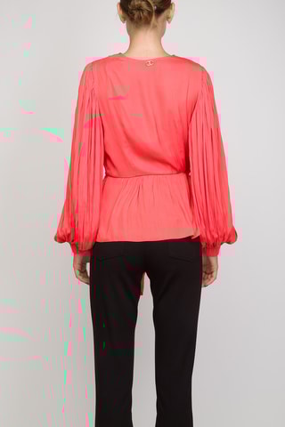 Blusa plisada - Coral