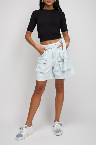 Short en jean - Ciel