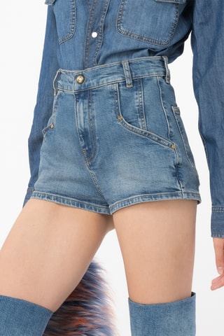 Short vaquero - Azul