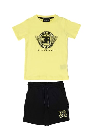 Camiseta y bermudas Cinet - Amarillo y negro