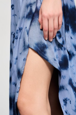 Falda larga tie-dye - Azul