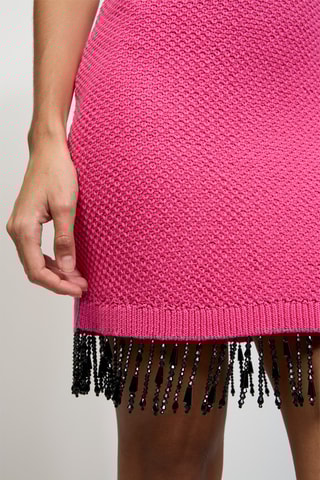 Minifalda de talle alto - Fucsia