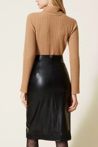Falda midi - Negro