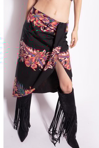 Falda cruzada - Negro