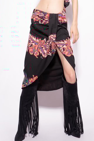 Falda cruzada - Negro