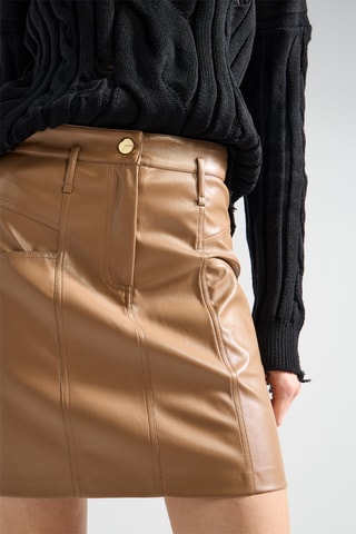 Falda recta - Marrón