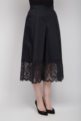 Falda pantalón de tiro alto - Negro