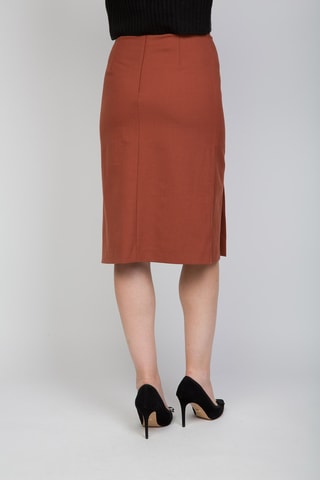 Falda recta - Rojo ladrillo