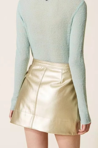 Minifalda de talle alto - Dorado