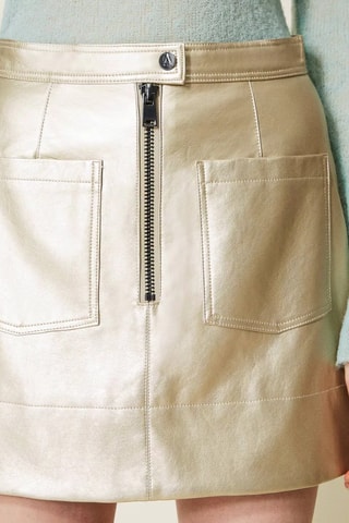 Minifalda de talle alto - Dorado