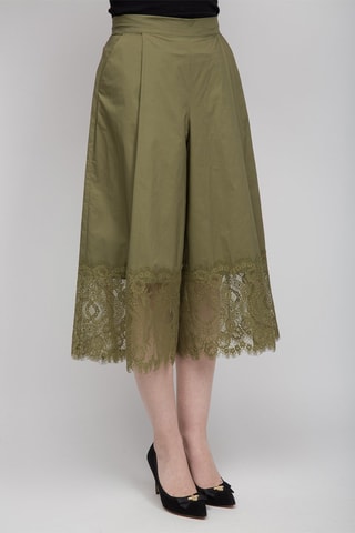 Falda pantalón de tiro alto - Verde