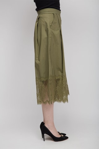 Falda pantalón de tiro alto - Verde