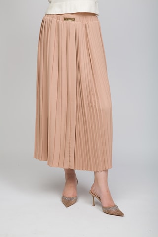Falda plisada - Beige