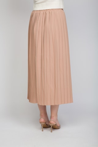 Falda plisada - Beige
