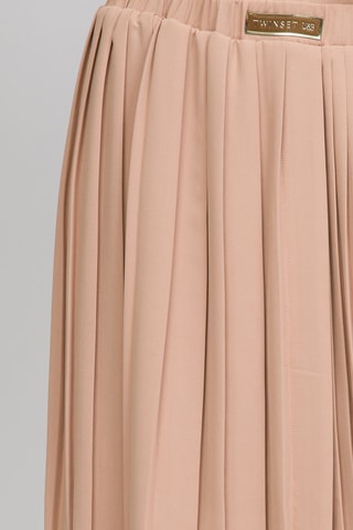 Falda plisada - Beige