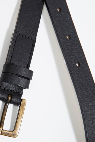 Cinturón de piel - Negro