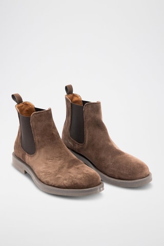 Botines de piel - Marrón