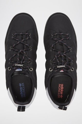 Zapatillas de piel con plataforma Moncler x Adidas Originals - Negro y blanco