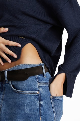 Jersey comfort fit Greghy Collar - Azul oscuro