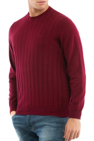 Jersey de lana y cachemir - Rojo