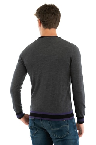 Jersey de lana - Gris oscuro jaspeado