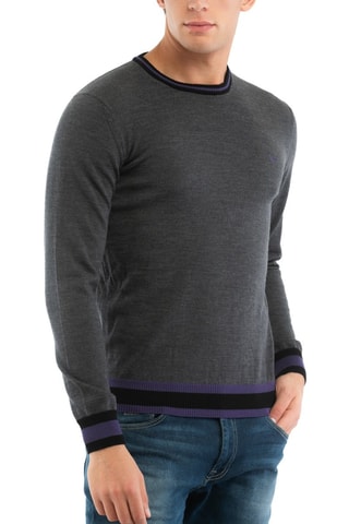 Jersey de lana - Gris oscuro jaspeado