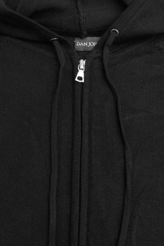 Cárdigan con capucha - Negro