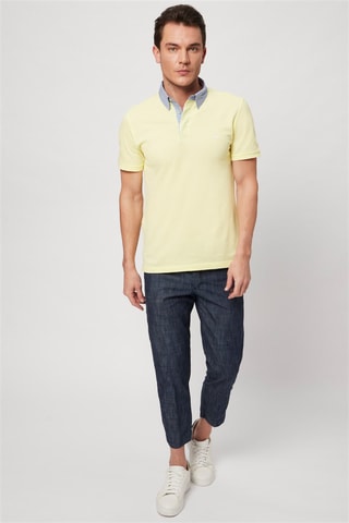 Pantalón slim fit 7/8 - Azul oscuro jaspeado - Harmont & Blaine