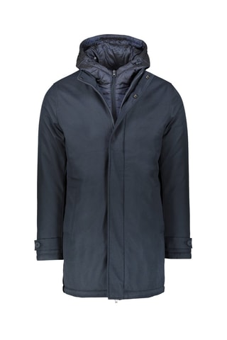 Parka con capucha - Azul marino