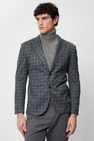 Chaqueta de lana virgen y cachemir - Gris - Harmont & Blaine