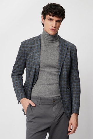 Chaqueta de lana virgen y cachemir - Gris - Harmont & Blaine