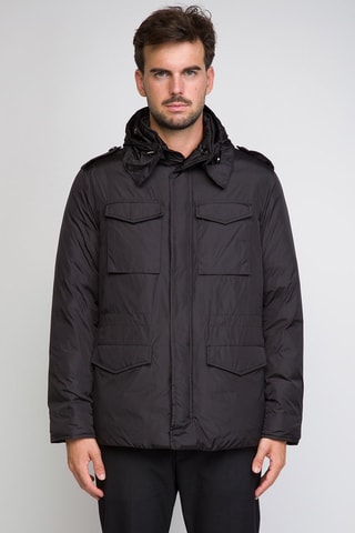 Chaqueta con capucha - Negro