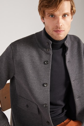 Chaleco slim fit de lana virgen - Gris oscuro - Zanone