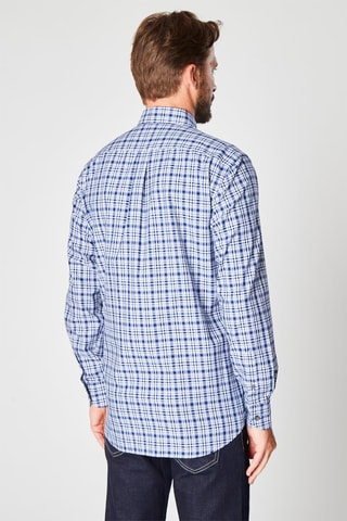 Camisa de cuadros - Azul marino y blanco - Harmont & Blaine