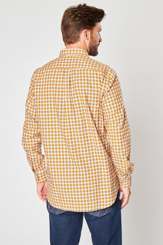 Camisa de cuadros - Mostaza y blanco - Harmont & Blaine