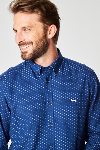 Camisa - Azul marino y blanco