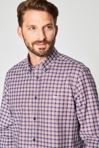 Camisa de cuadros - Marrón y blanco - Harmont & Blaine