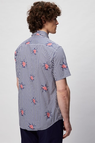 Camisa - Azul marino y blanco