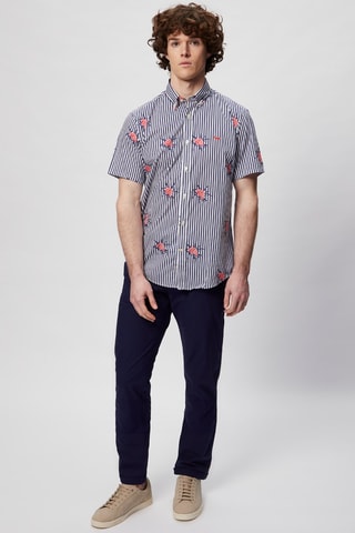 Camisa - Azul marino y blanco