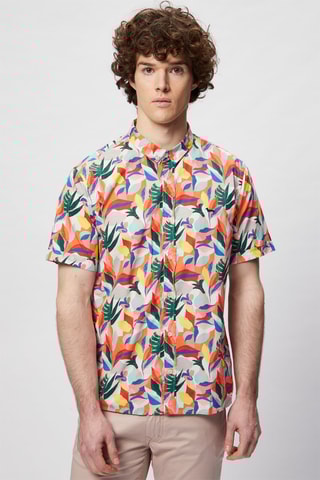 Camisa - Naranja y verde oscuro